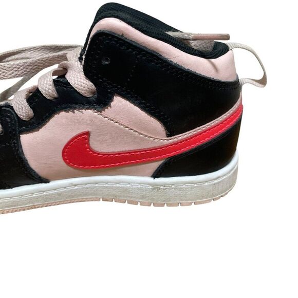 Nike Air Jordan Kids 1 Mid (PS) Atmosphere Infrared 640734 604 Size 2.5Y - Picture 4 of 7